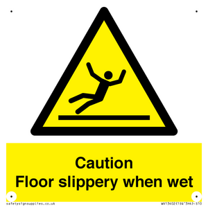 Caution Floor slippery when wet